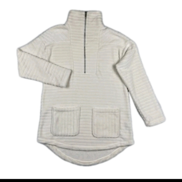 Soft Surroundings Womens Ivory Over the Moon Cozy Pullover Half Zip Pullover XL - Picture 1 of 14